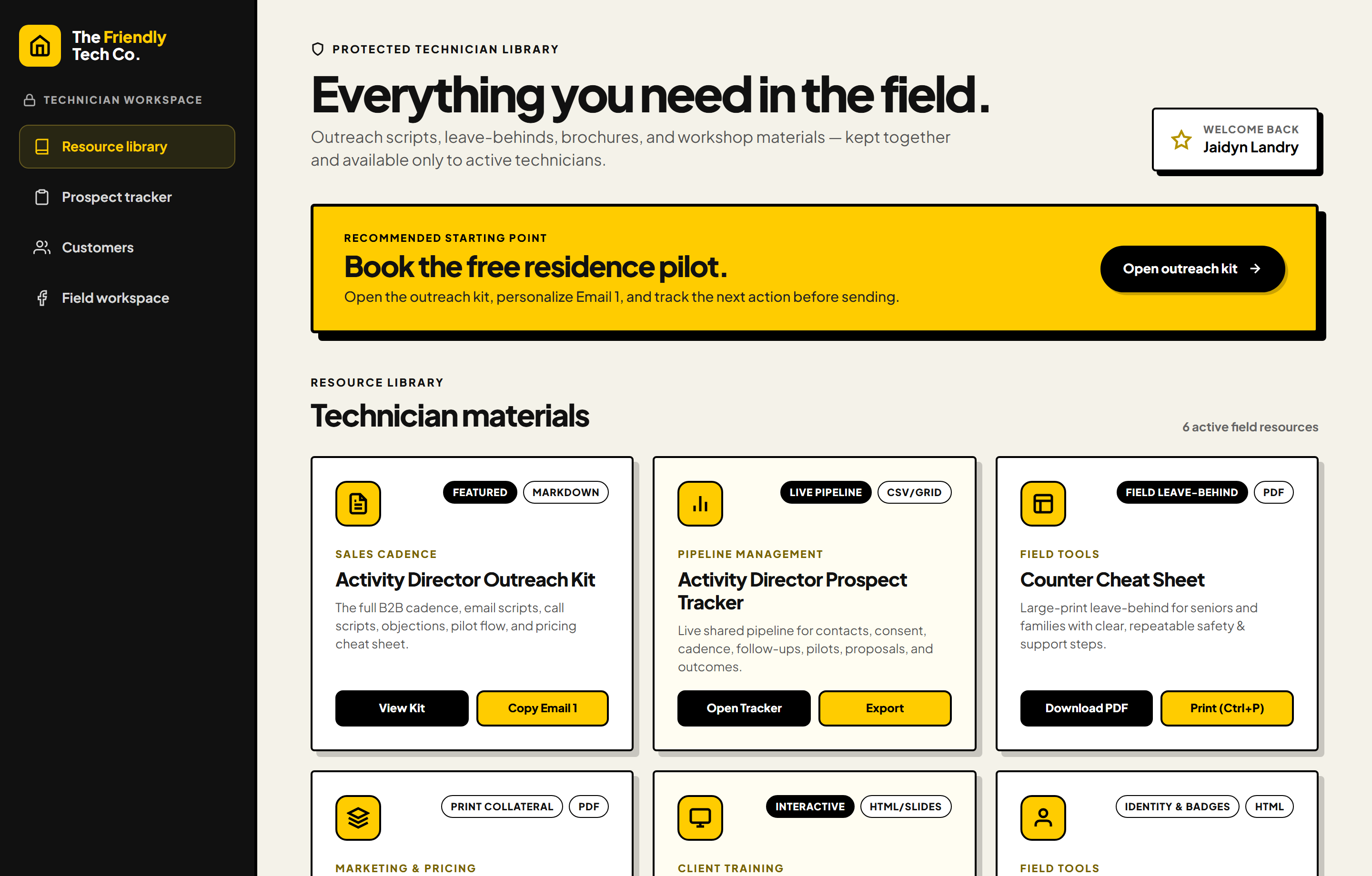The Friendly Tech Co. Operations Portal